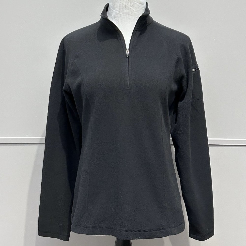 L.L. Bean Black Fleece Quarter Zip Pullover Sweater Women's Size XS(Reg)